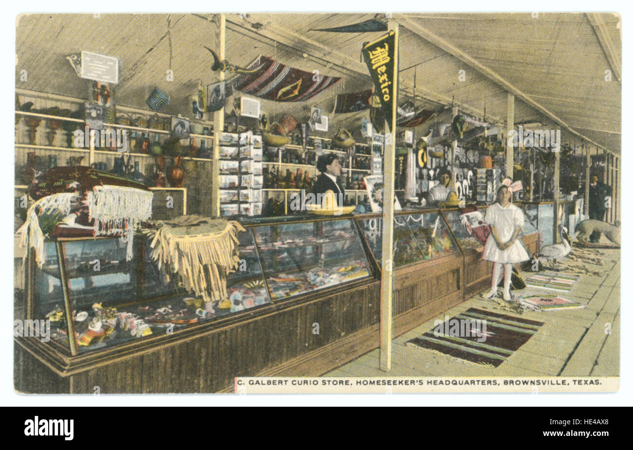 C Galbert Curio Shop, Homeseeker Sitz, Brownsville, Texas Stockfoto
