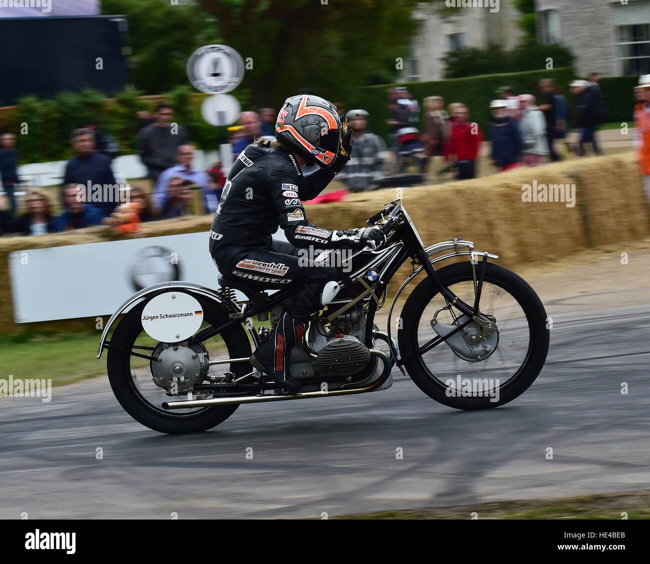 Jurgen Schwarzmann, BMW WR750, BMW Hundertjahrfeier, Goodwood Festival of Speed, 2016. Autos, Autos, Unterhaltung, Festival of Speed, FoS, volle Throttl Stockfoto