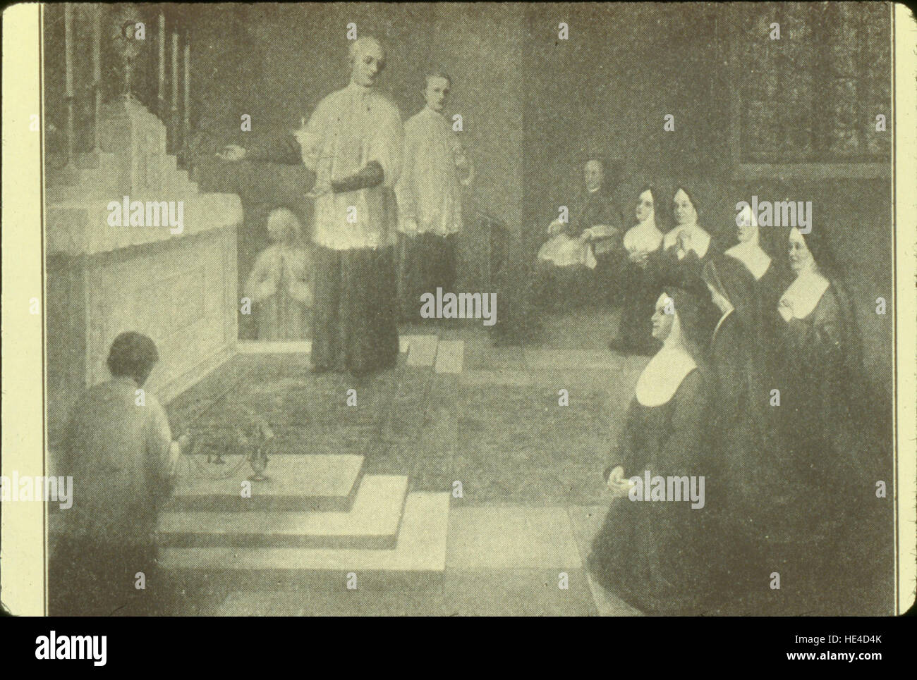 Erstaufnahme, Vater Medaille und Schwestern, Frühgeschichte der Sisters of St. Joseph in Frankreich Stockfoto