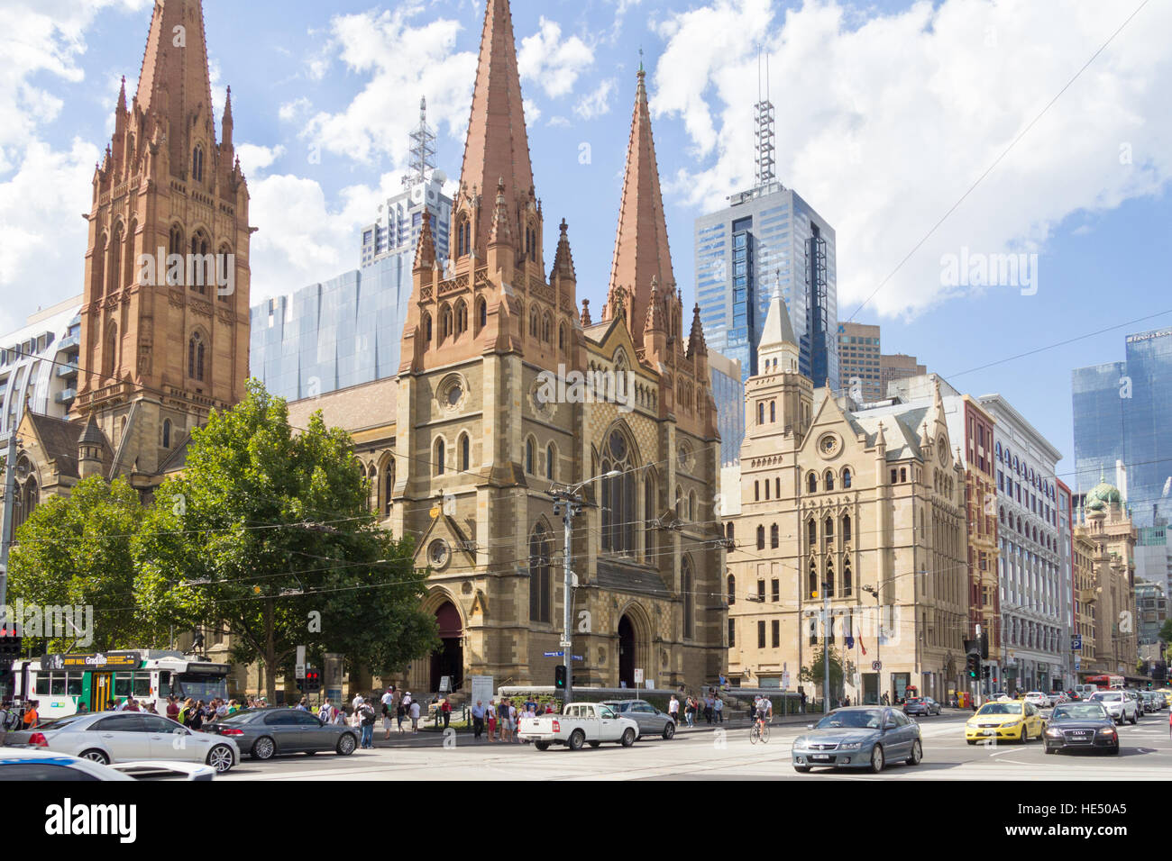 Str. Pauls Cathderal, Melbourne, Victoria, Australien Stockfoto