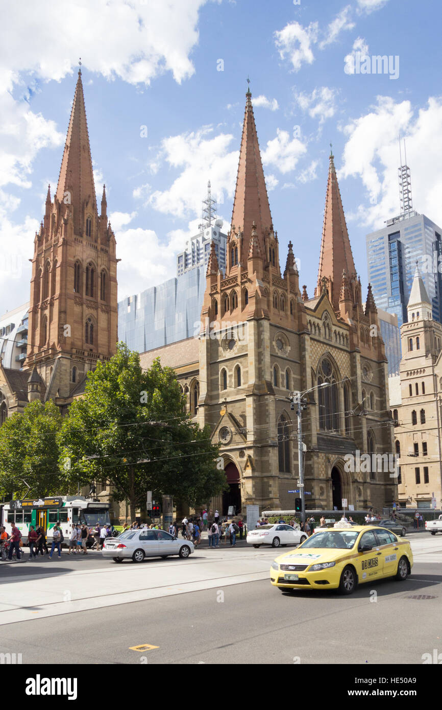 Str. Pauls Cathderal, Melbourne, Victoria, Australien Stockfoto