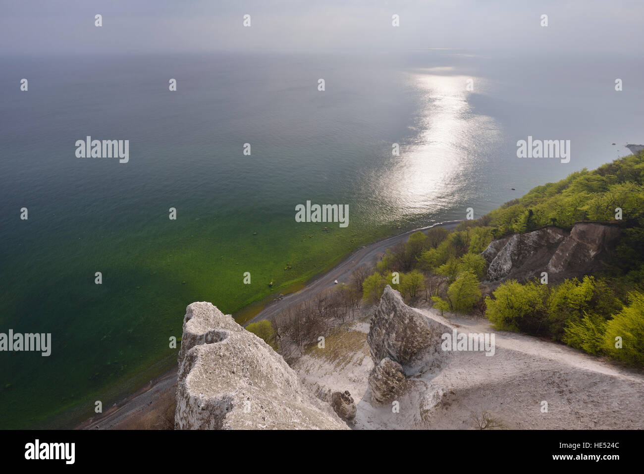 Blick auf die Ostsee aus Viktoriasicht Beobachtung zeigen, Nationalpark Jasmund, Sassnitz, Rügen, Mecklenburg-Vorpommern Stockfoto