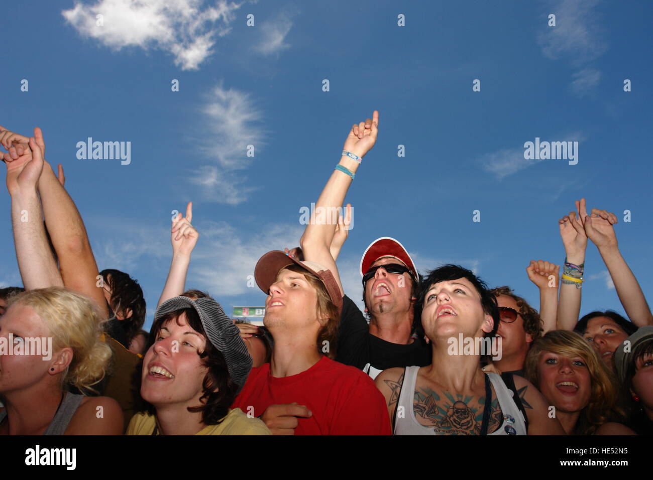 Menschen Sie beim Southside, open-air Festival, Neuhausen Ob Eck, Bayern, Deutschland, Europa Stockfoto