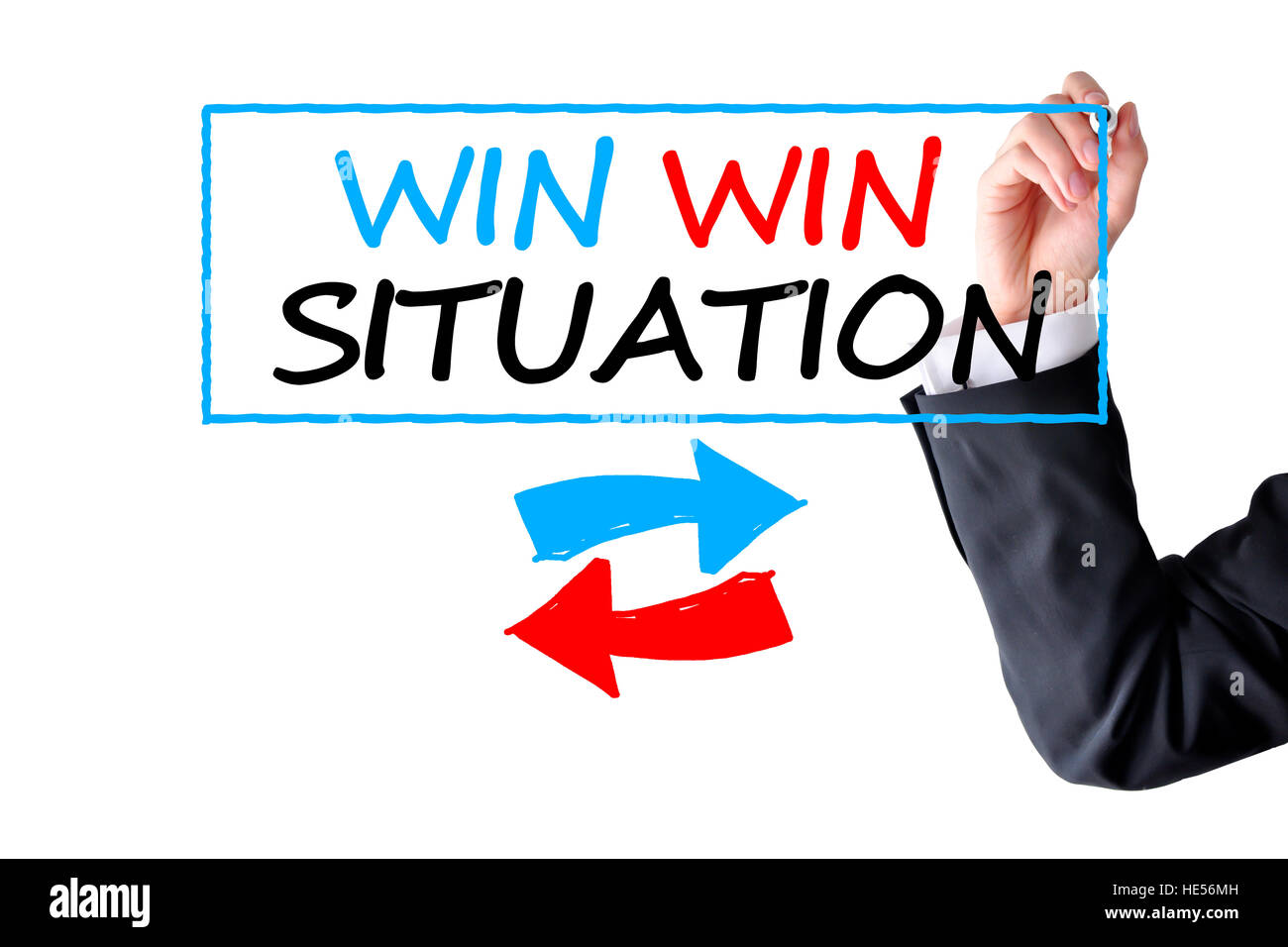 Win-Win-situation Stockfoto