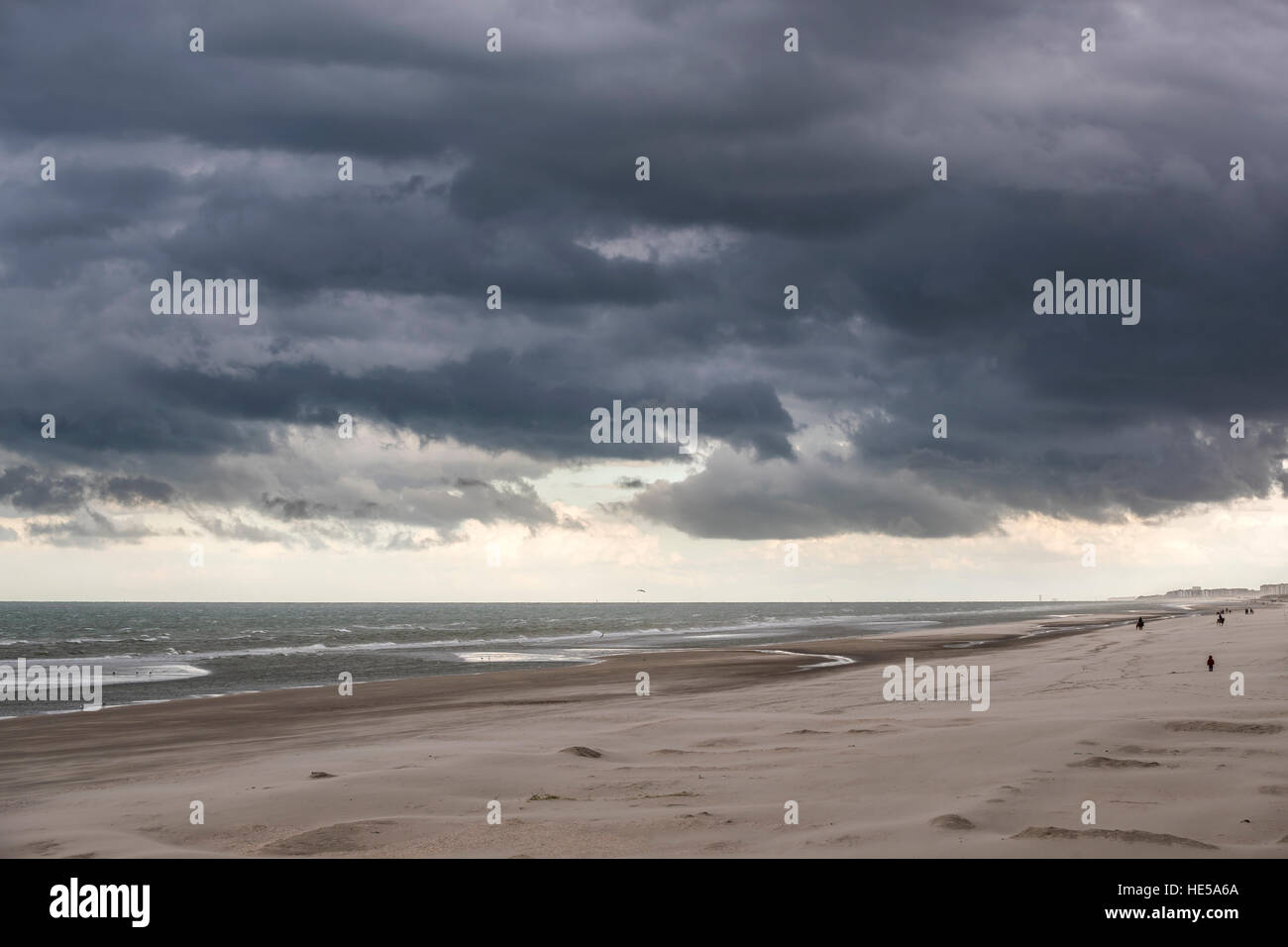 Bray Dunes Beach in Malo-les-Bains, Dünkirchen, Frankreich. Stockfoto