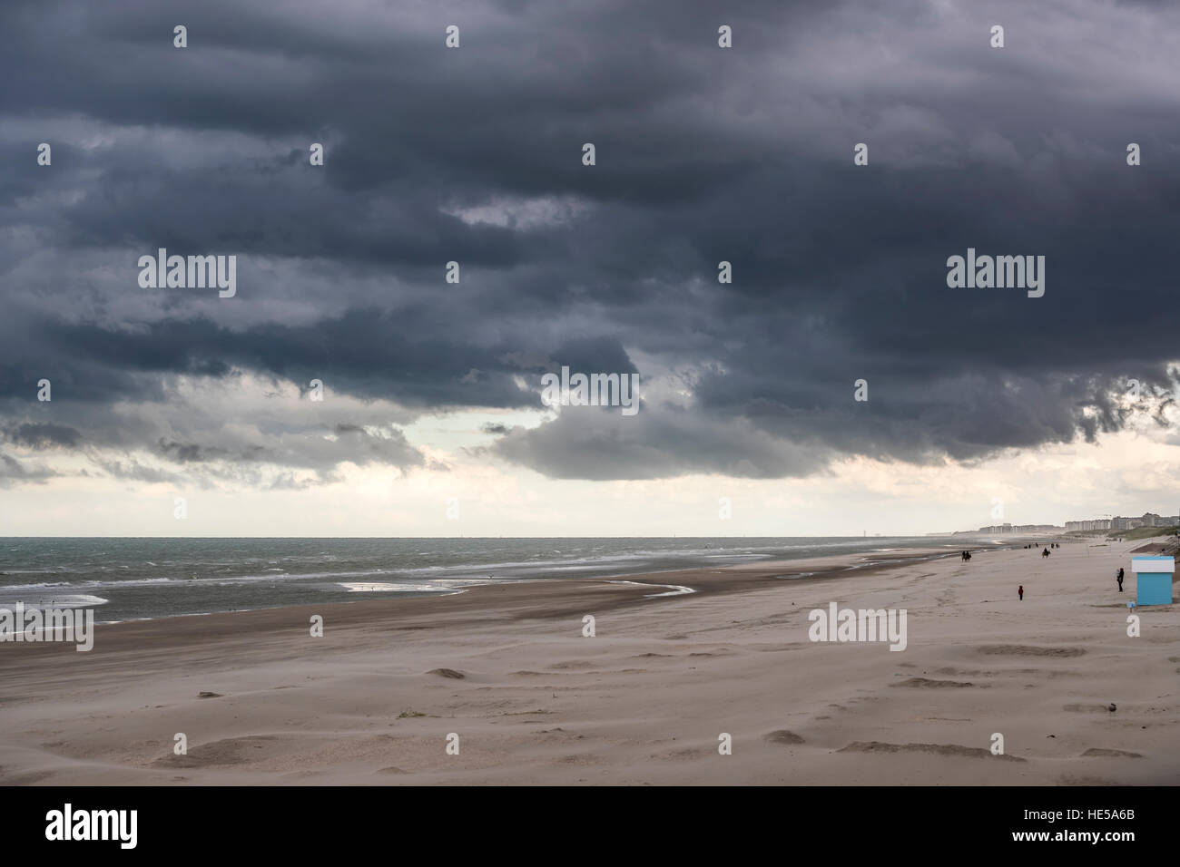 Bray Dunes Beach in Malo-les-Bains, Dünkirchen, Frankreich. Stockfoto