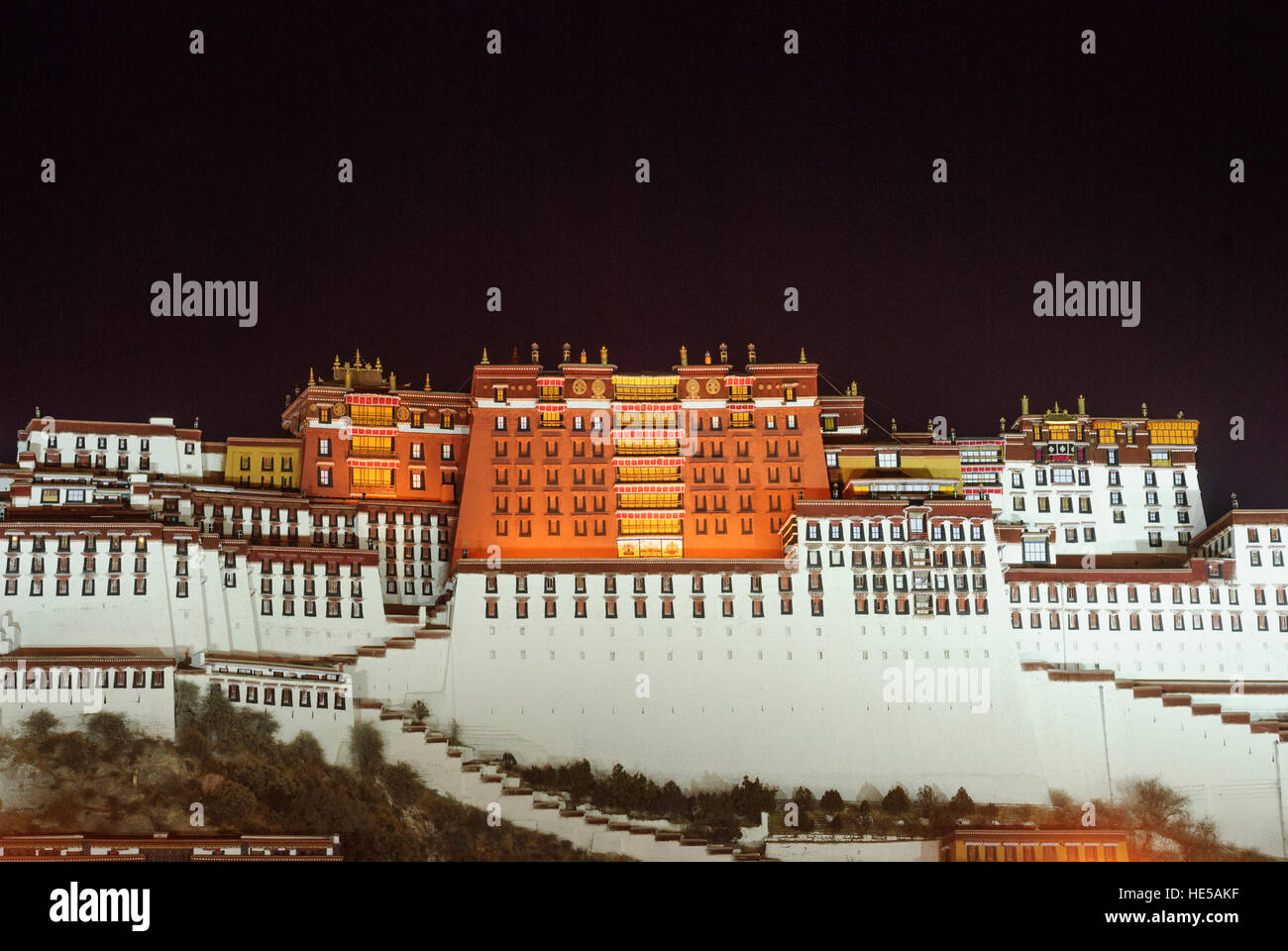 Lhasa: Potala: ehemalige Palast des Dalai Lamas, Tibet, China Stockfoto