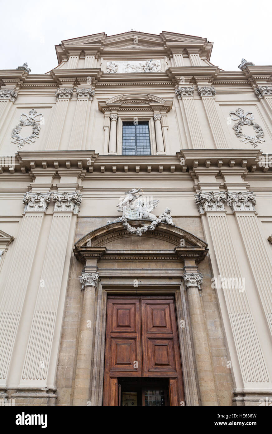 Reisen Sie nach Italien - Vorderansicht des San Marco Church (Basilica di San Marco) des Klosters in Florenz Zentrum Stockfoto