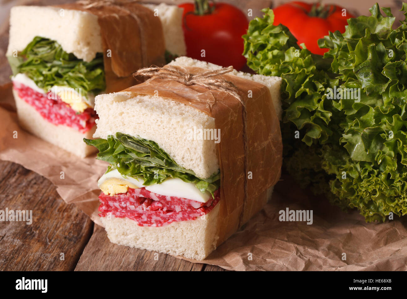 Rustikales Salami Gesundes Picknick Stockfotos Und Bilder Kaufen Alamy