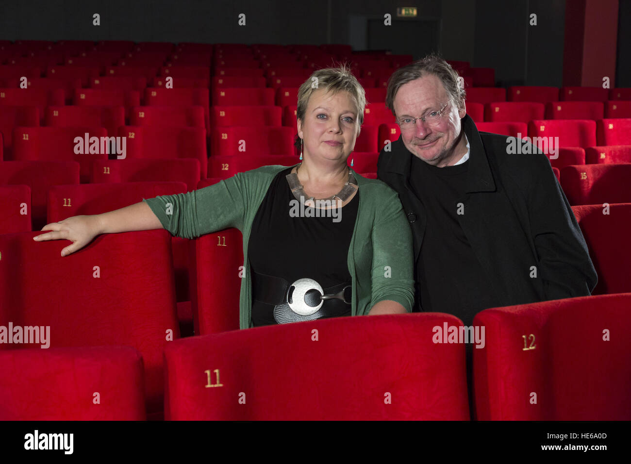 Akteure zur Förderung der neuen ARD/WDR-Fernsehfilm "Wellness Fuer Paare" im Abaton Featuring: Gabriela Maria Schmeide, Michael Wtterborn Where: Hamburg, Deutschland bei: 14. November 2016 Stockfoto