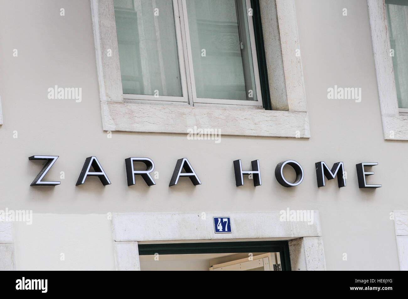 Zara Shop Zeichen Stockfoto