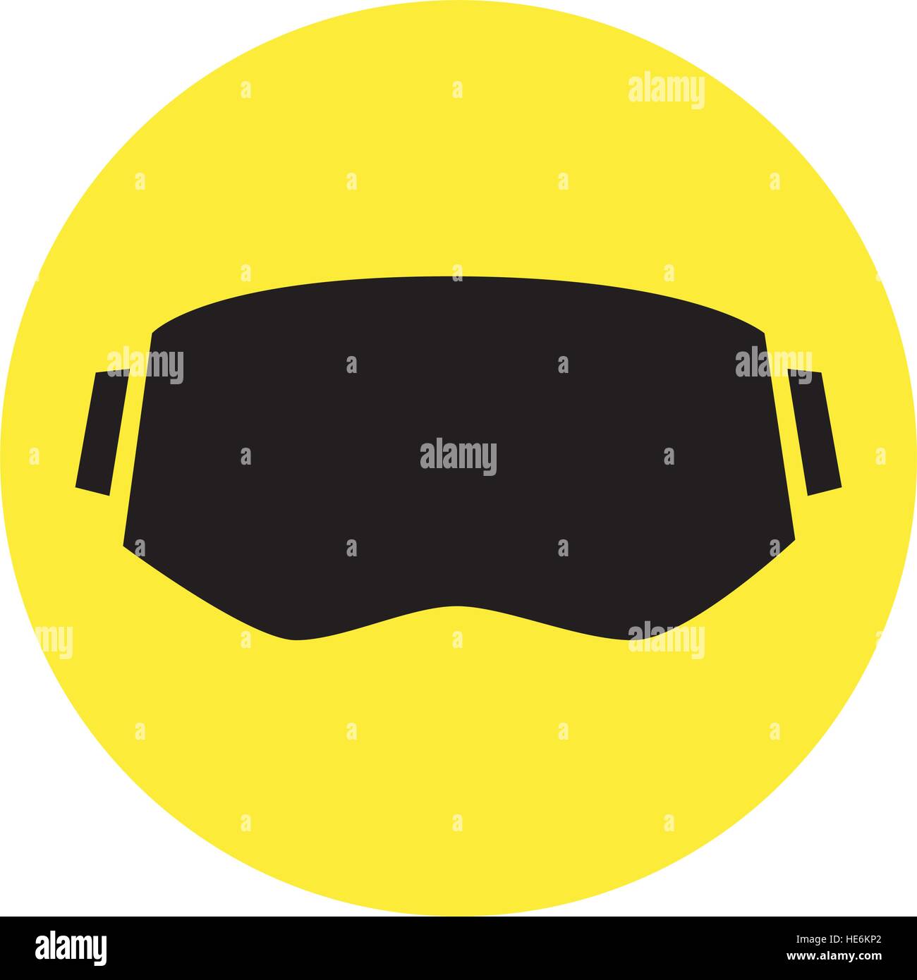 Virtuelle Realität und 3D Shutterbrille Icon Design Stock Vektor