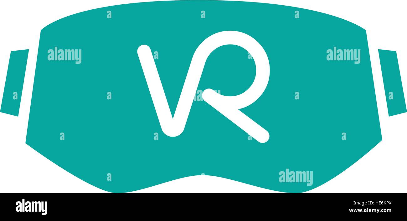 Virtuelle Realität und 3D Shutterbrille Icon Design Stock Vektor