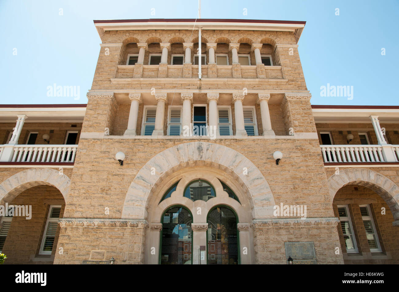 Perth Mint Eingang - Perth - Australien Stockfoto