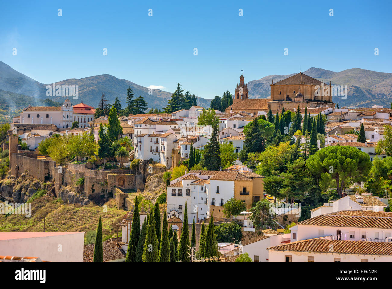 Ronda, Spanien alt Stadt Stadtbild. Stockfoto