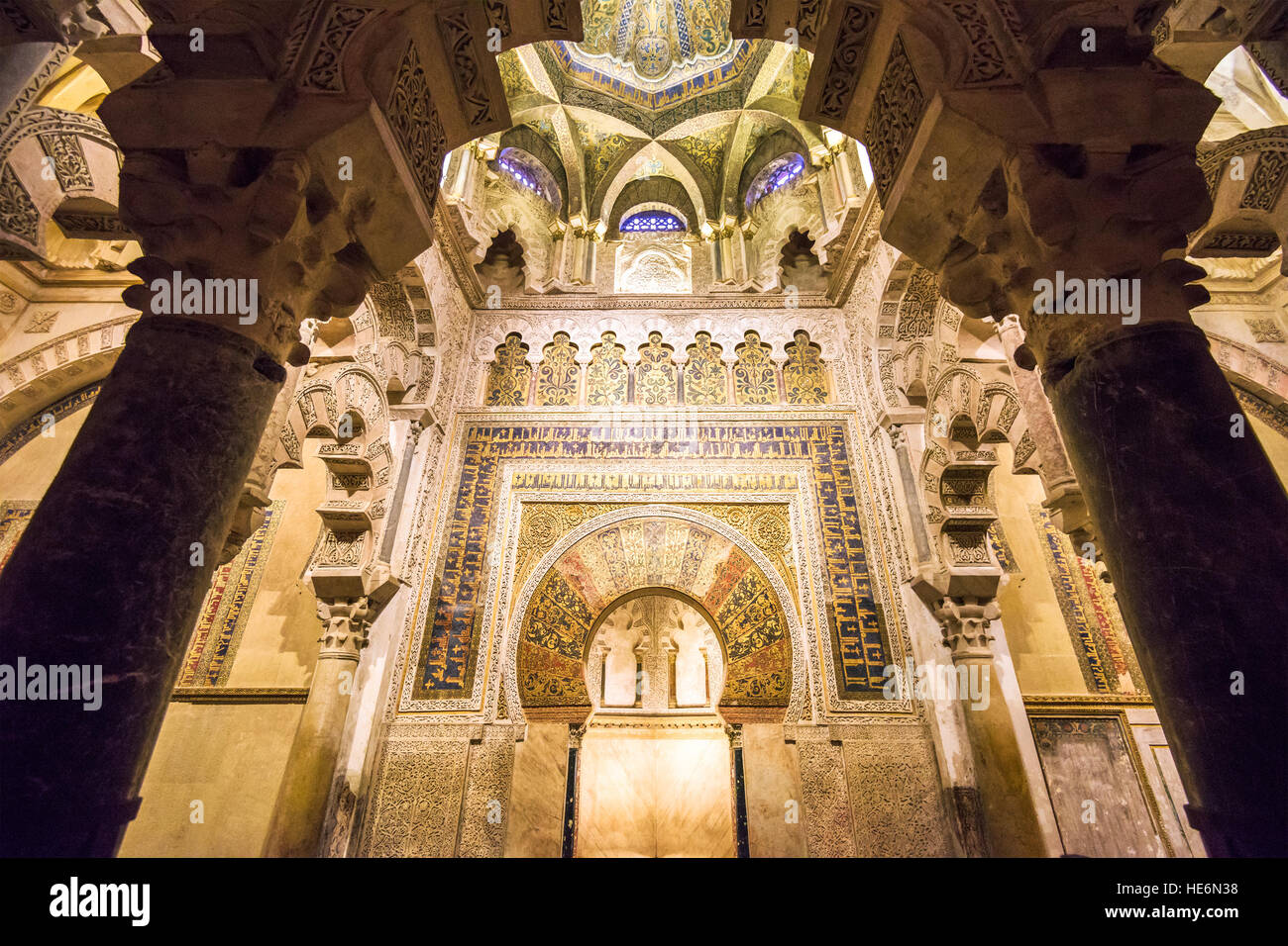 CORDOBA, Spanien - 10. November 2014: Der Mihrab der Moschee-Kathedrale von Córdoba. Stockfoto