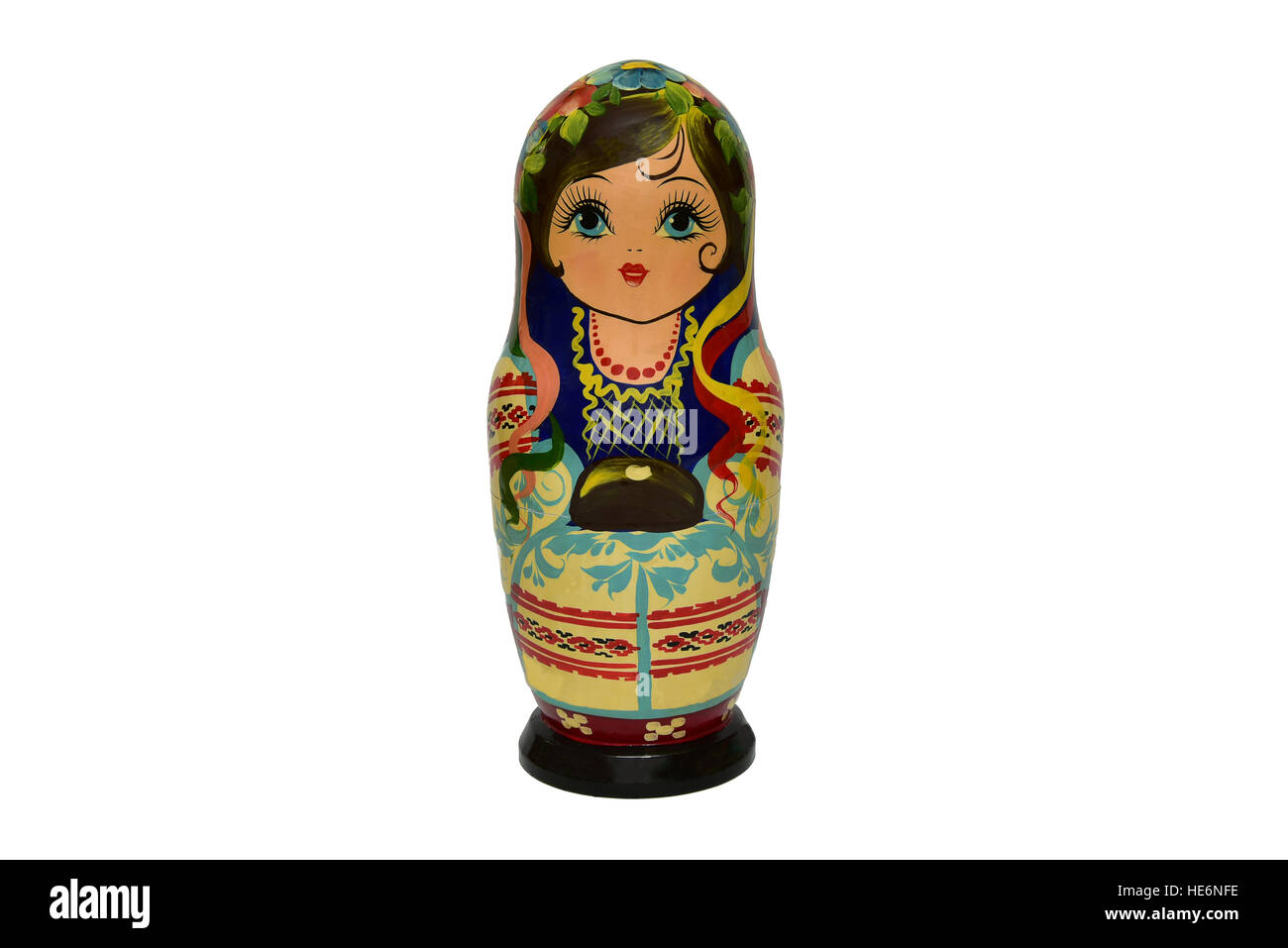 Matrioshka oder Babushkas Puppen auf einem weißen Hintergrund Ukrainisch Stockfoto