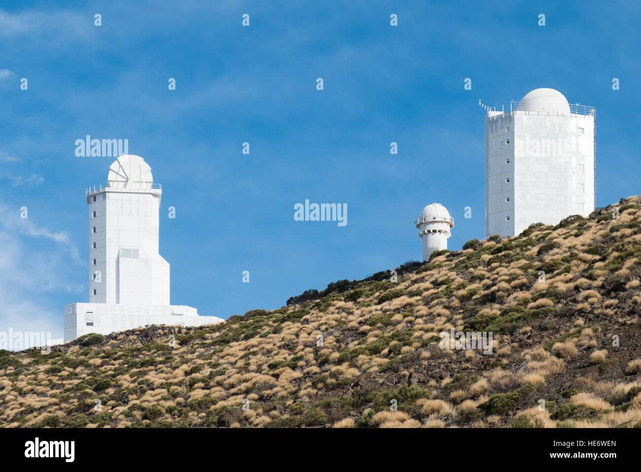 astronomisches Observatorium Bahnhofsgebäude am Berg Stockfoto