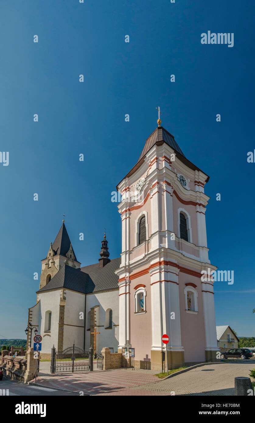 Heimsuchung Kirche, 16. Jahrhundert, in Lesko, Bieszczady Region Malopolska, Polen Stockfoto