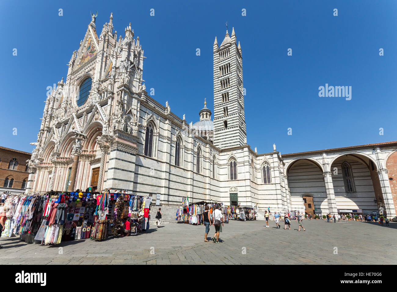 Die Kathedrale von Siena (Duomo di Siena) ist eine mittelalterliche Kirche in Siena. Italien. Stockfoto