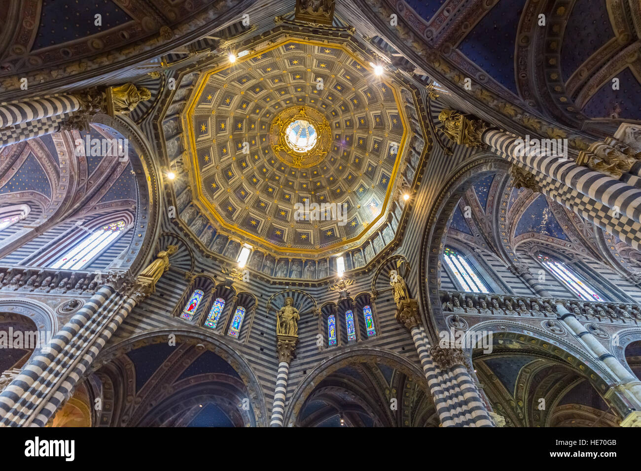 Dom in der Kathedrale von Siena (Italienisch: Duomo di Siena). Italien. Stockfoto