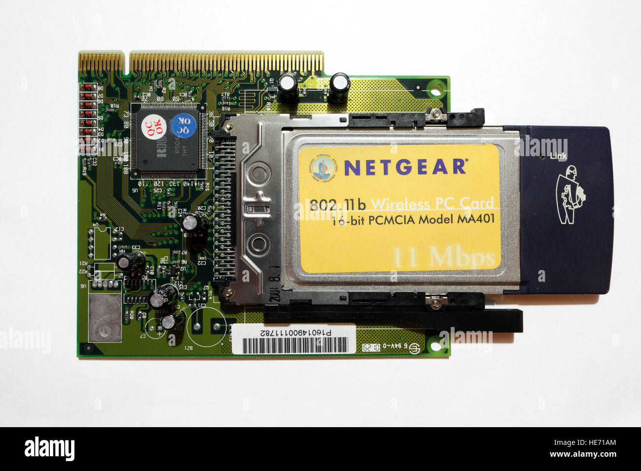 NETGEAR PCMCIA-WLAN-adapter Stockfoto