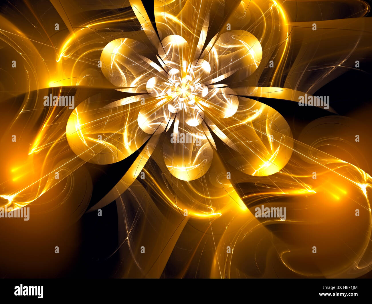 Fraktale Glas Blume - Abstrakt Digital erzeugte Bild Stockfoto