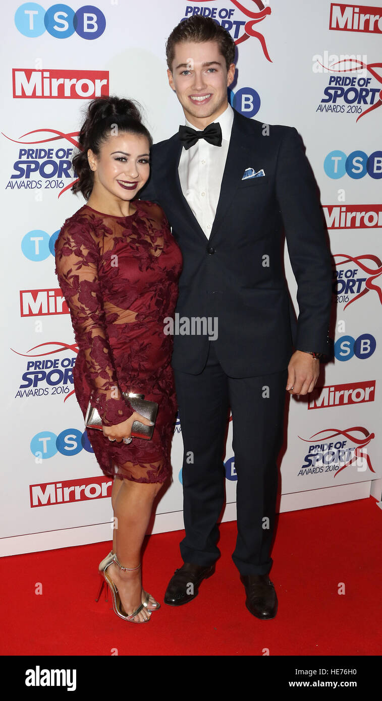 7. Dezember 2016 - Claudia Fragapane Teilnahme an stolz Sport Awards 2016 im Grosvenor House Hotel in London, England, UK Stockfoto