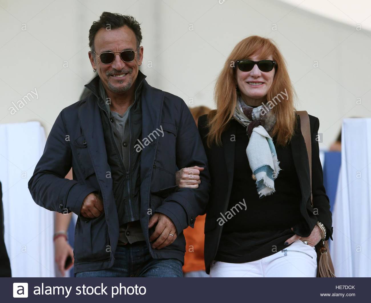Foto vom 08.06.2014 von Bruce Springsteen mit seiner Frau ...