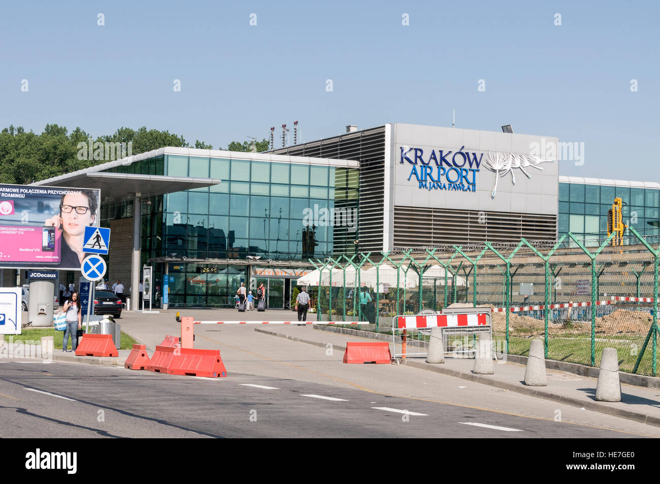 Internationalen Terminal an Johannes Paul II. internationalen Flughafen Krakau-Balice in Polen Stockfoto