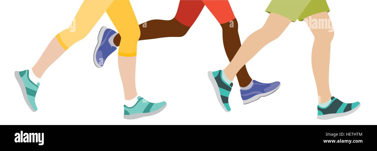 Einige Leute Joggen Stock Vektor