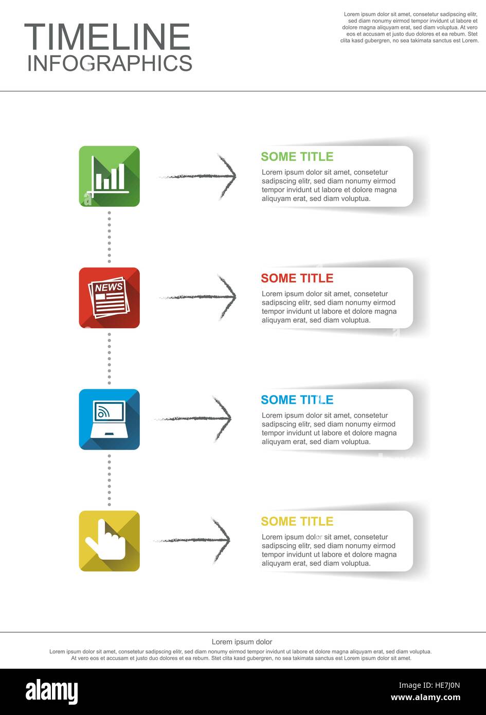 Timeline Infografic Stock Vektor