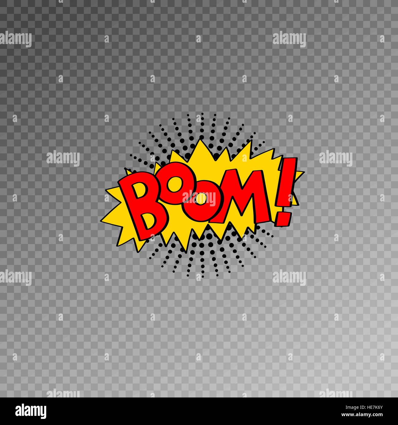 bunte Comic-Sound-Effekte im Pop-Art-Stil, Blase Rede Stock Vektor