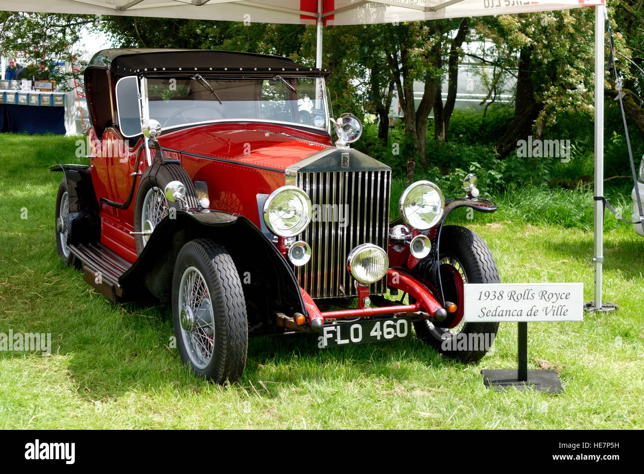 Eine 1938 Rolls-Royce Sedanca de Ville auf der 2014 Stockton Nostalgie Show, Wiltshire, Vereinigtes Königreich. Stockfoto