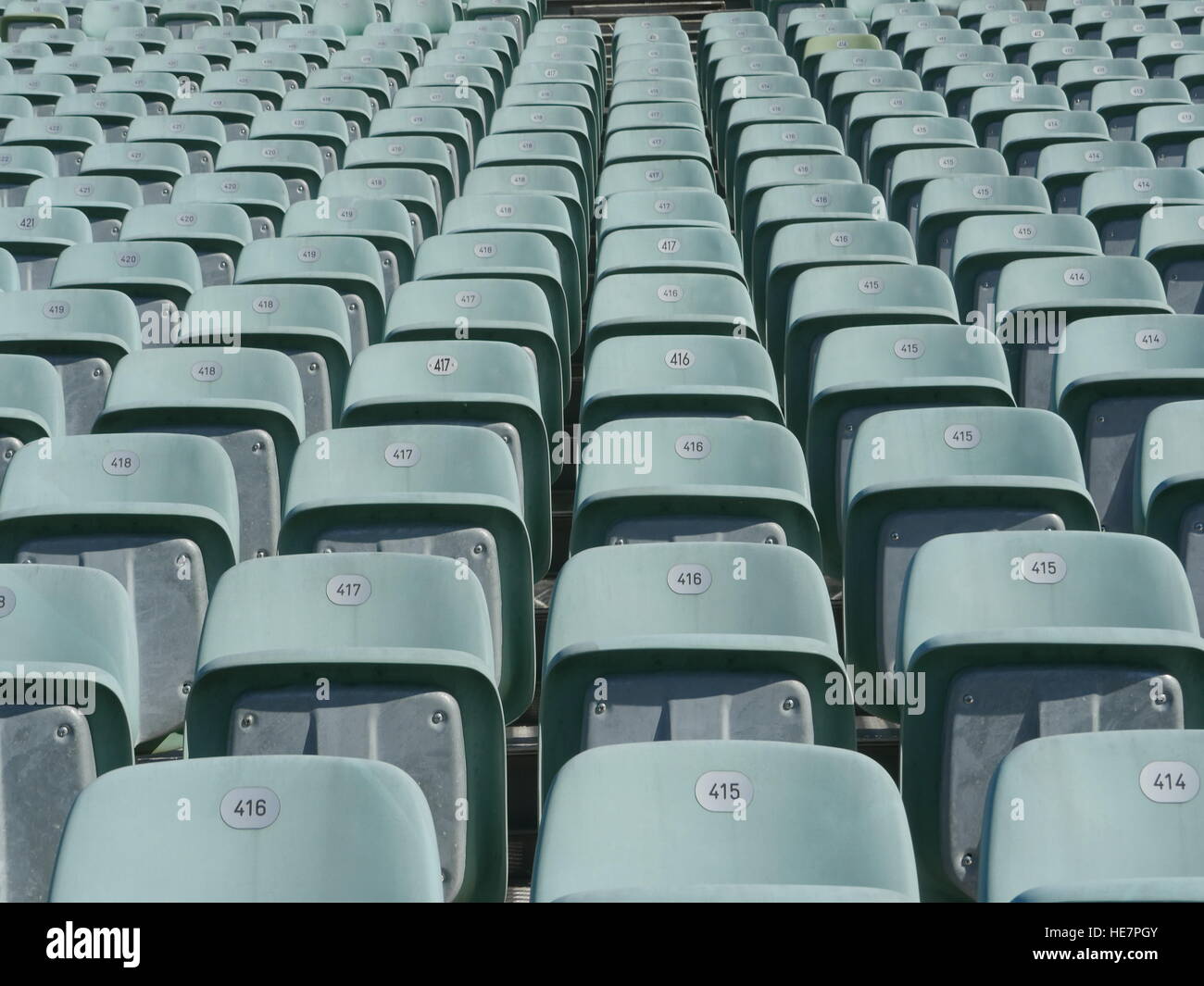 Stadionsitze Stockfoto