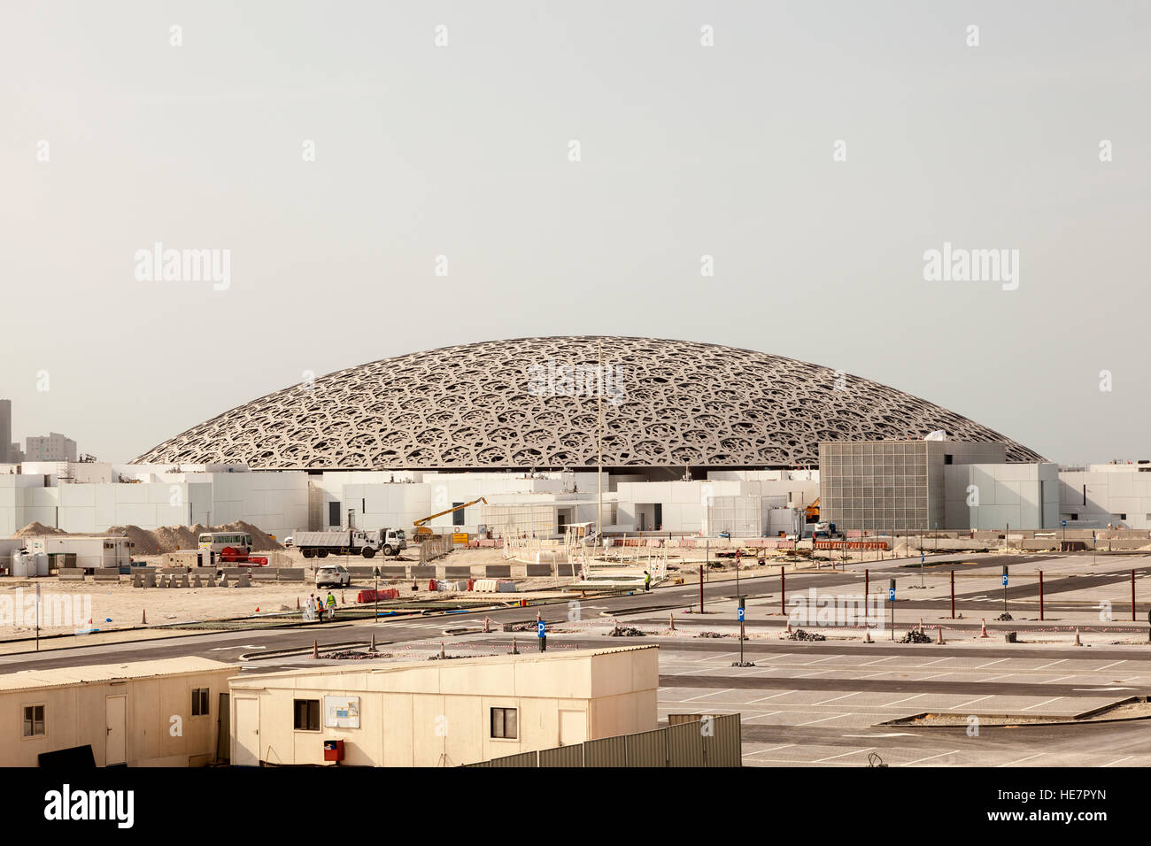 Baustelle des Museums Louvre Abu Dhabi Stockfoto