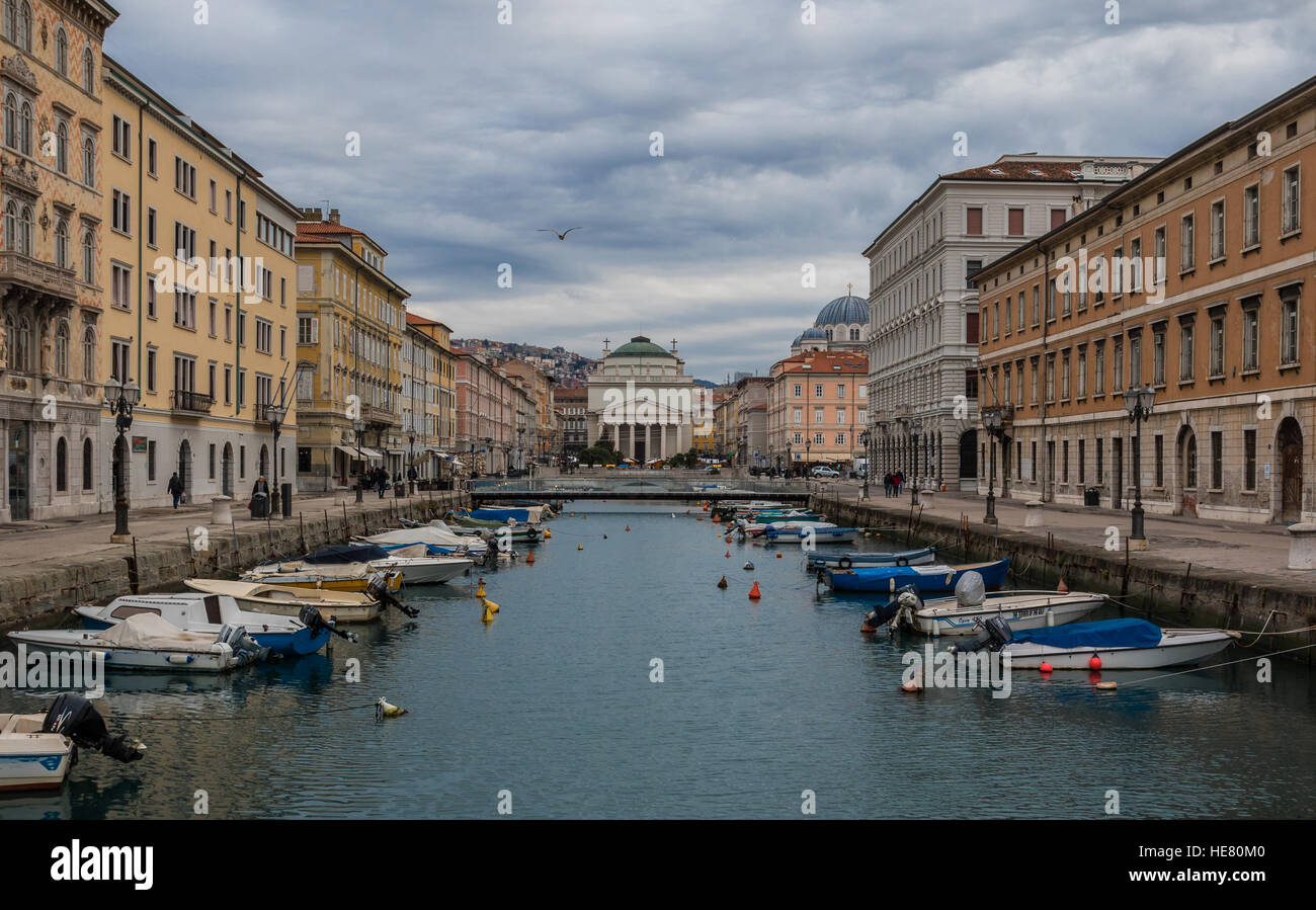 Canal Grande in Triest, Italien Stockfoto