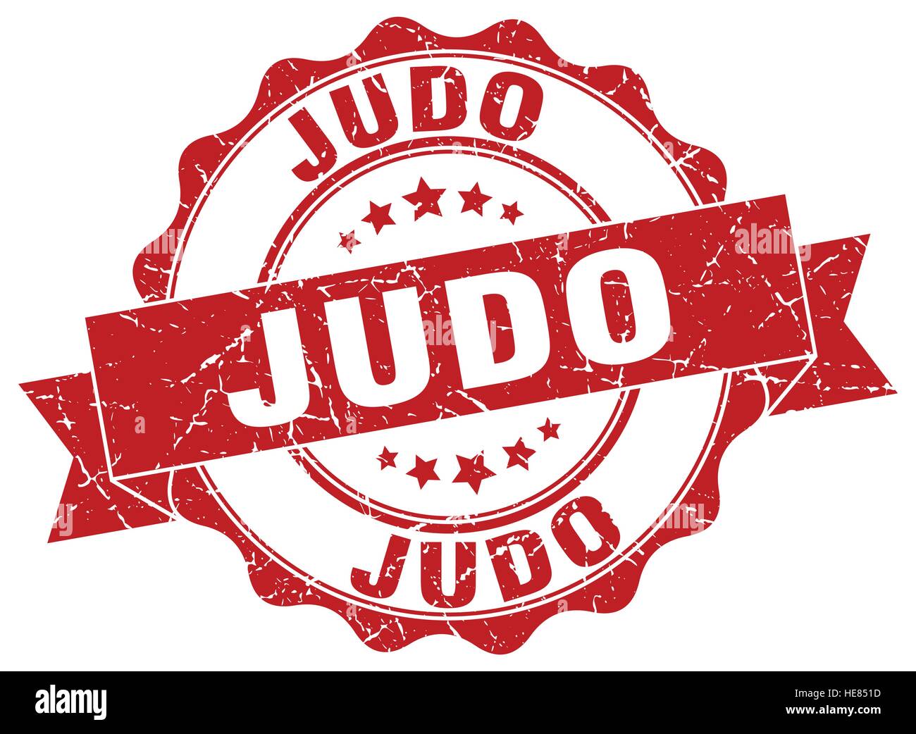 Judo-Stempel. Melden Sie sich. Dichtung Stock Vektor