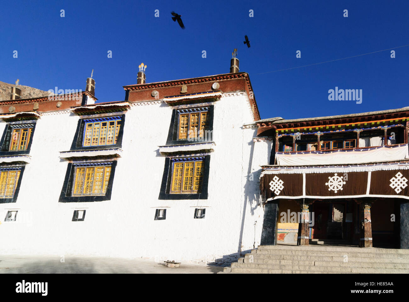 Lhasa: Kloster Drepung; Ganden Palast, Tibet, China Stockfoto
