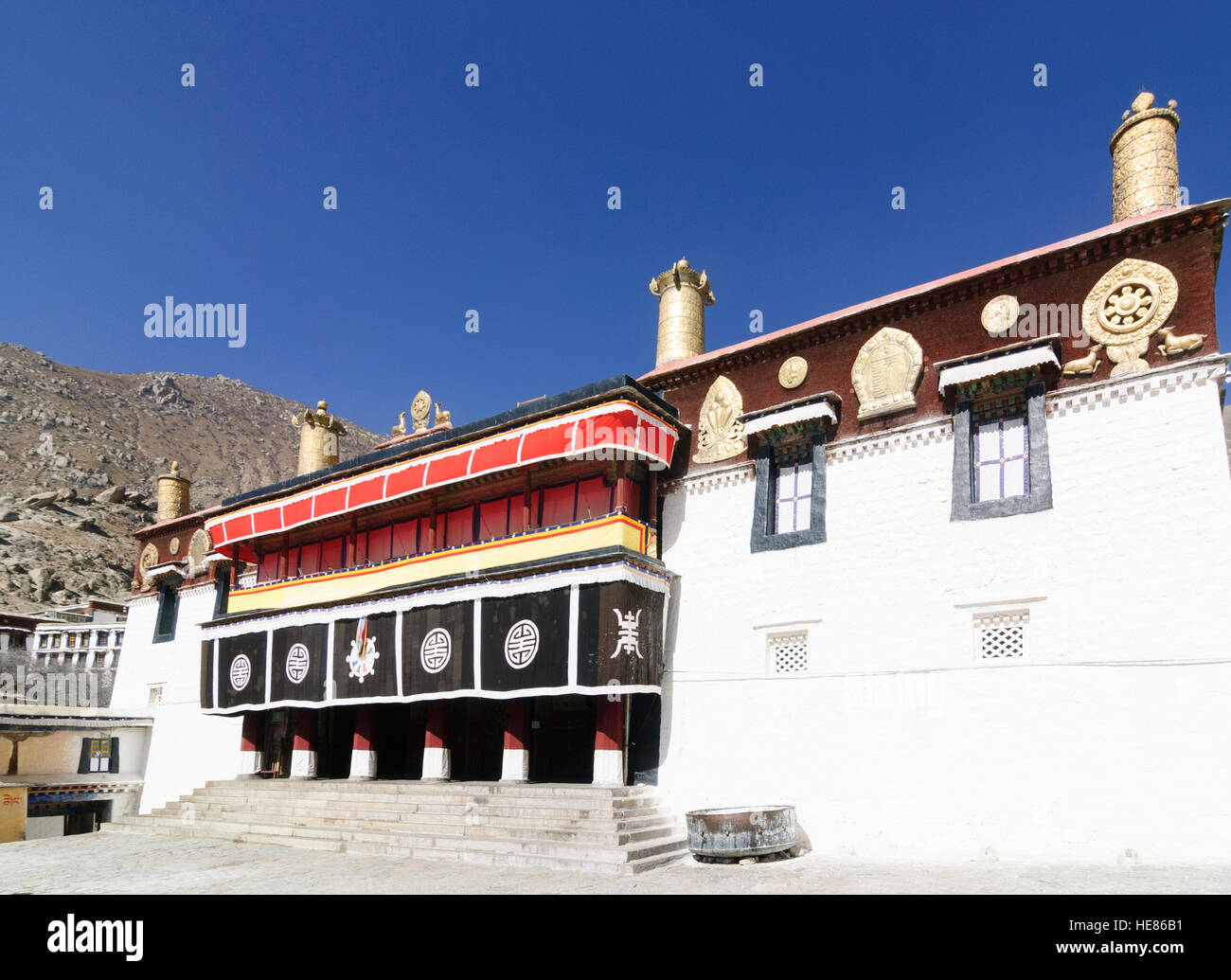 Lhasa: Kloster Drepung; Loseling-Fakultät, Tibet, China Stockfoto