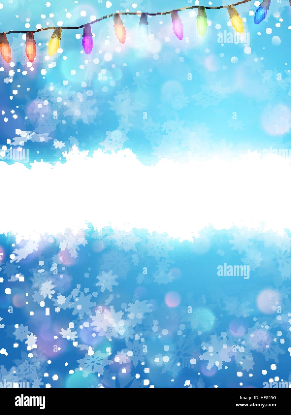 Blaue Weihnachten Hintergrund mit Schneeflocken. EPS 10 Stock Vektor