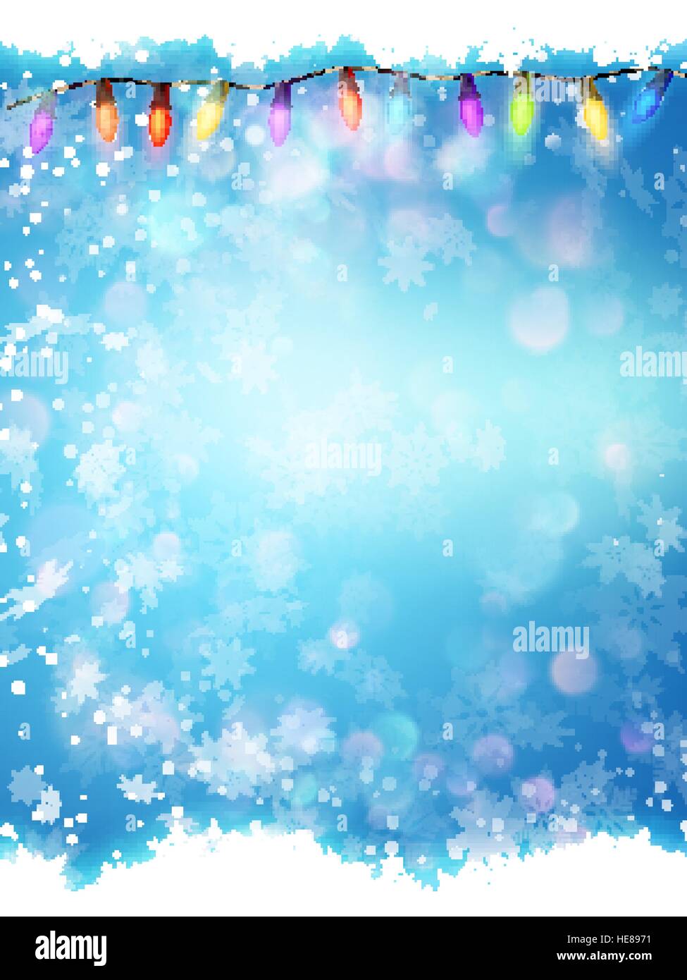 Blaue Weihnachten Schneeflocken Hintergrund. EPS 10 Stock Vektor