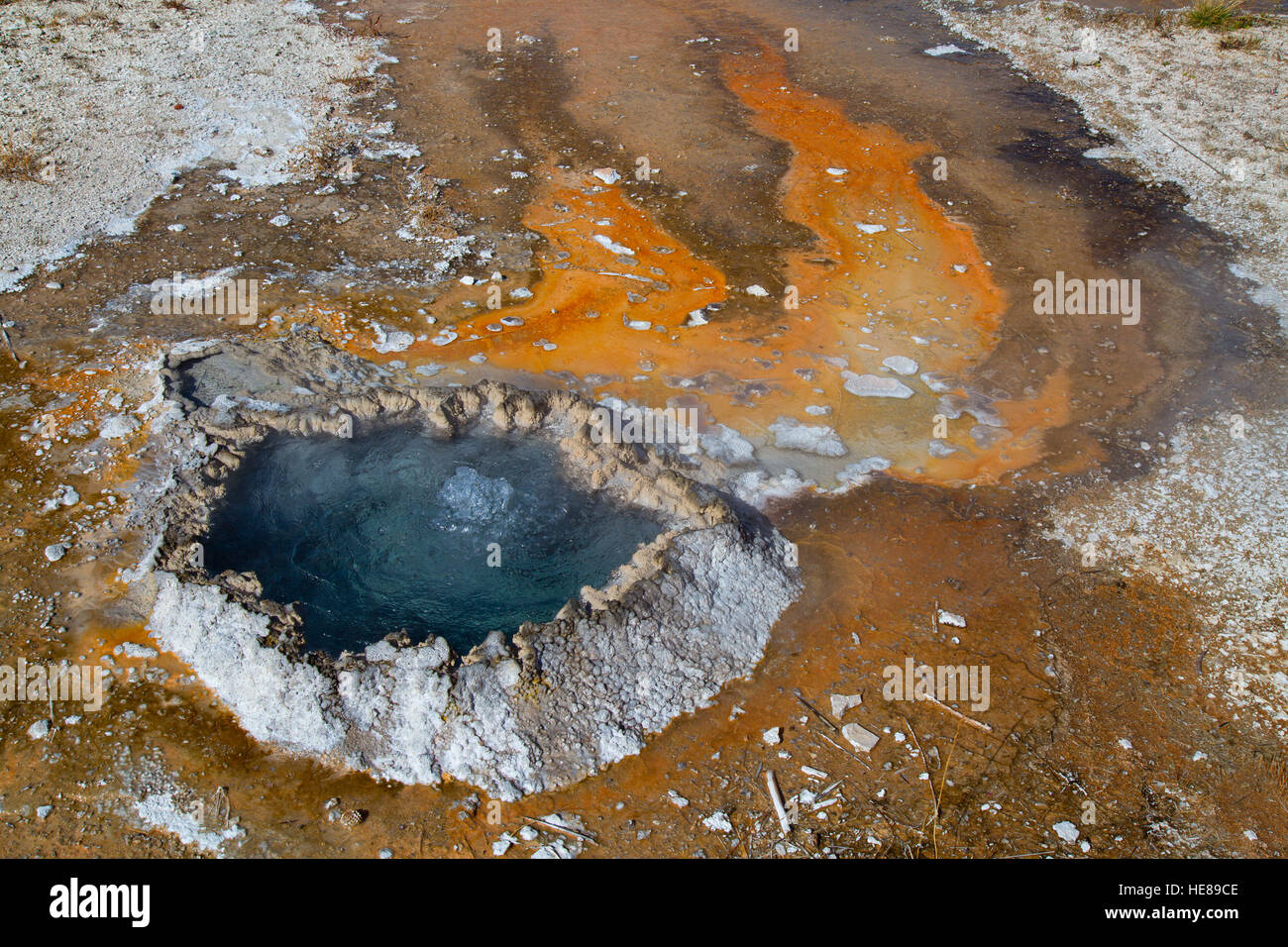 Bunte heißes Wasser Pool im Yellowstone Nationalpark, USA Stockfoto