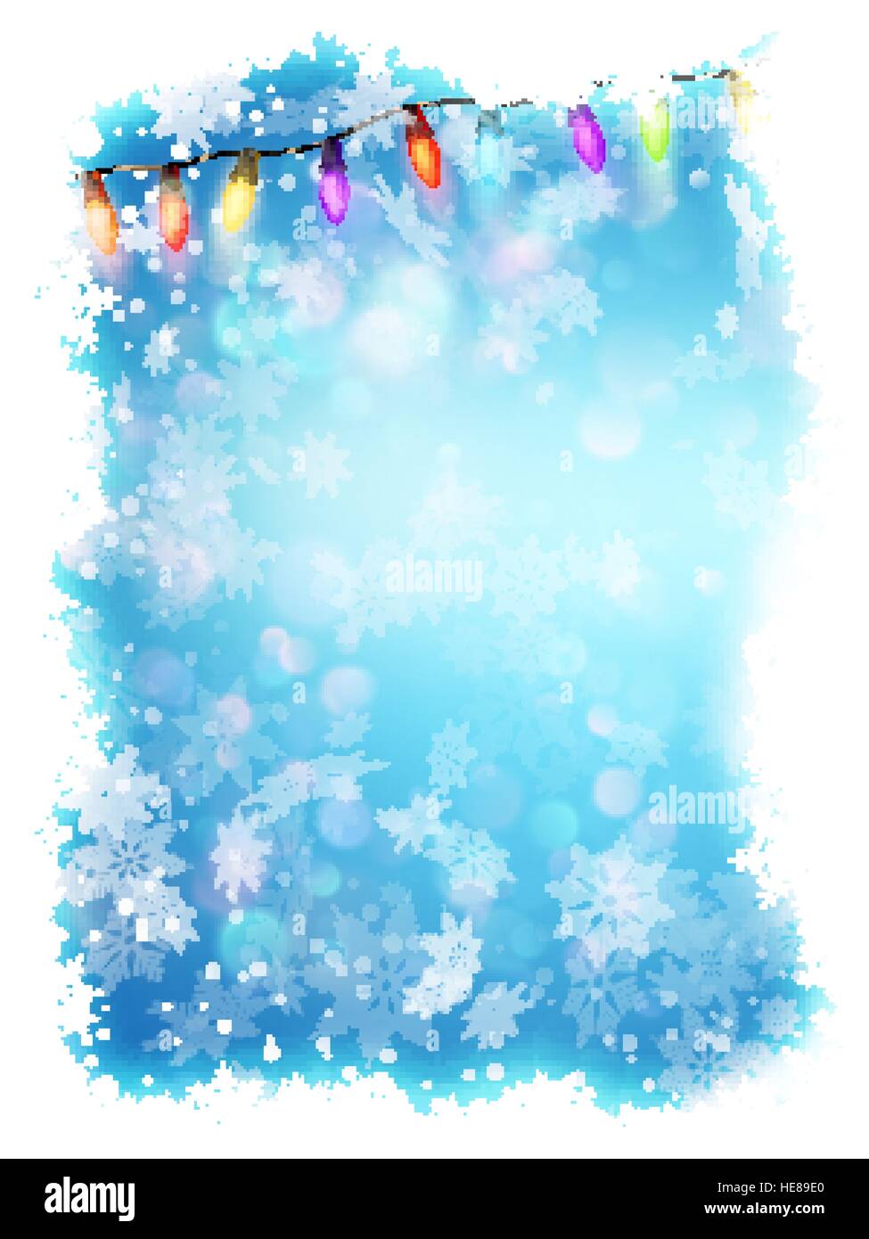 Winter-blauen Hintergrund mit Schneeflocken. EPS 10 Stock Vektor