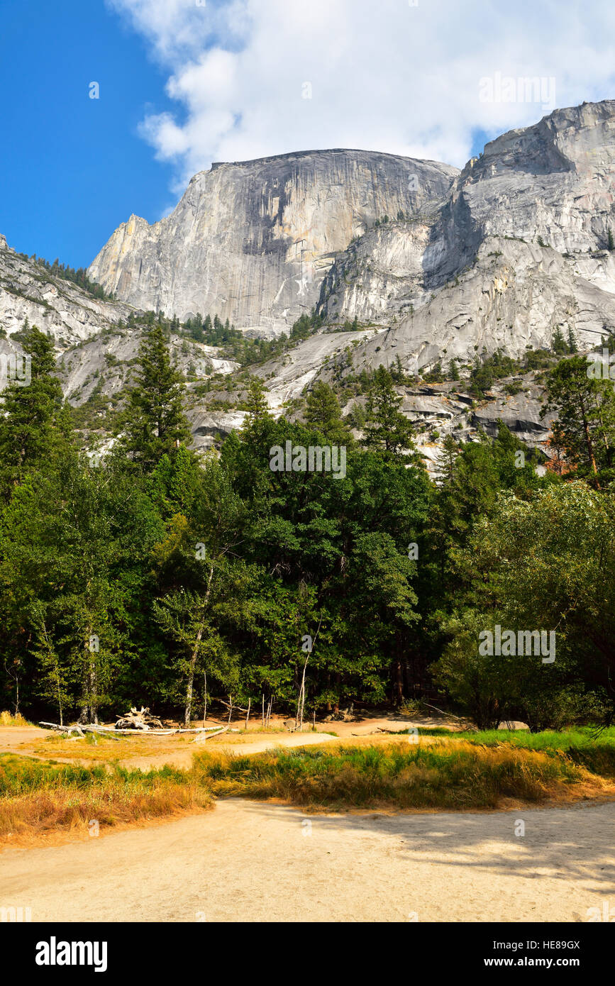 Half Dome, Felswand, West Schulter, Yosemite-Nationalpark, Kalifornien, USA Stockfoto