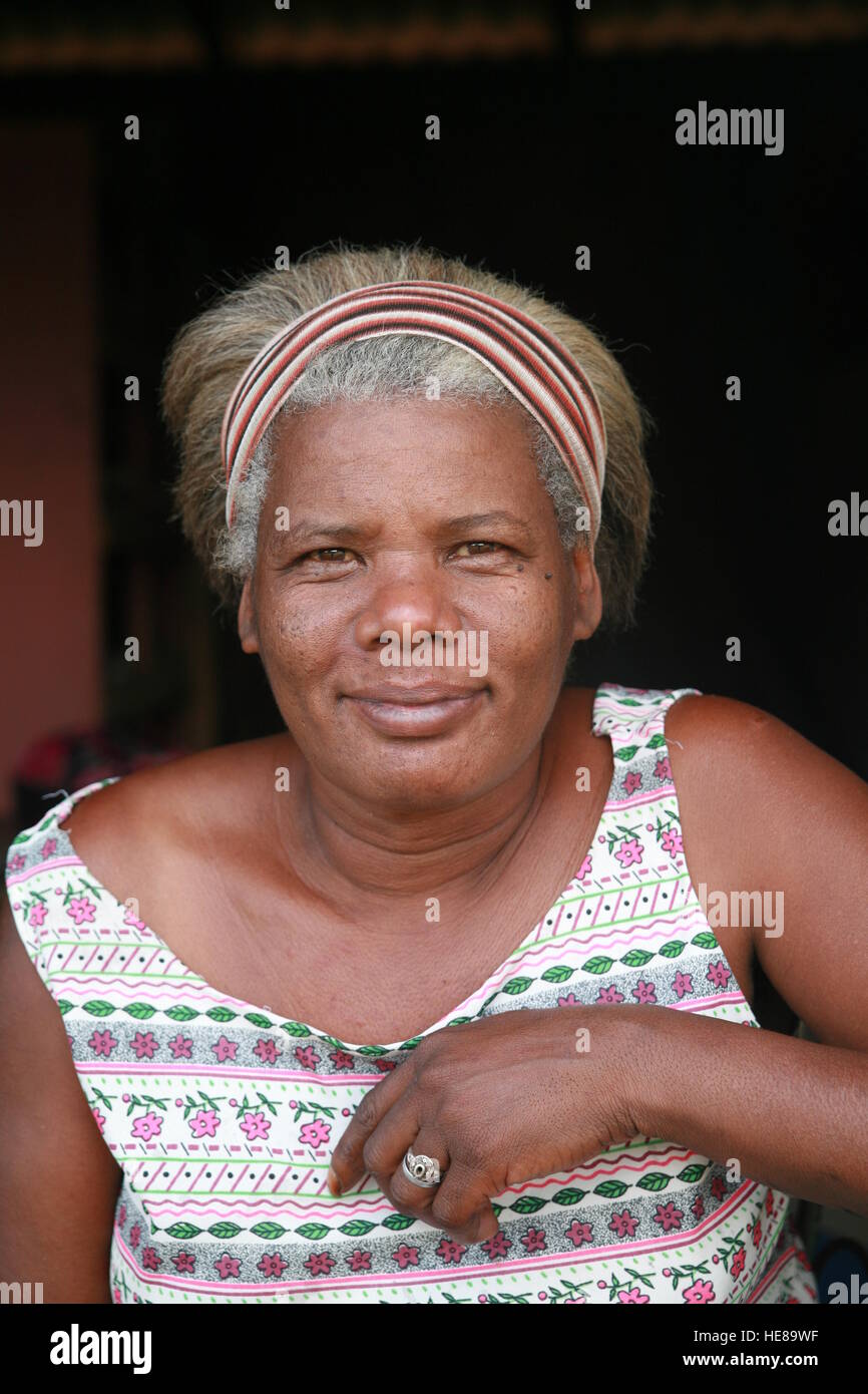 Frau in Vinales, Pinar del Río Provinz, Kuba, Lateinamerika Stockfoto
