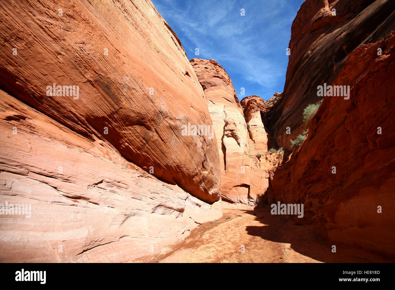 Der Antelope Canyon, Arizona, USA, erodierten Felsformationen aus Sandstein Stockfoto