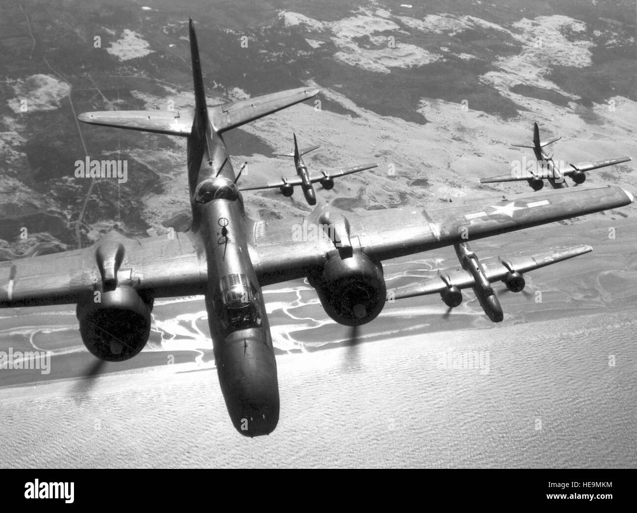 9. Air Force Douglas A-20 G oder A - 20 H über Frankreich. (Foto der US Air Force) Stockfoto