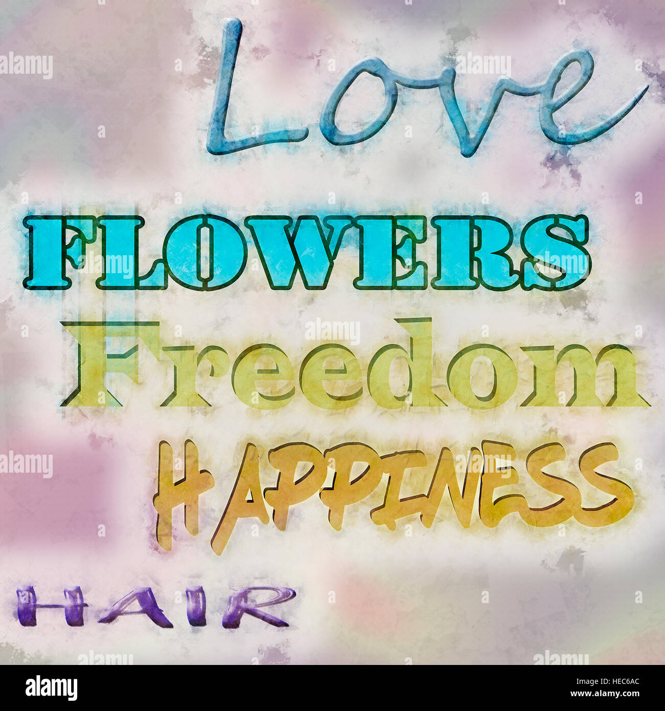 Liebe Blumen Freiheit Glück Hippie Zitat Aus Haar