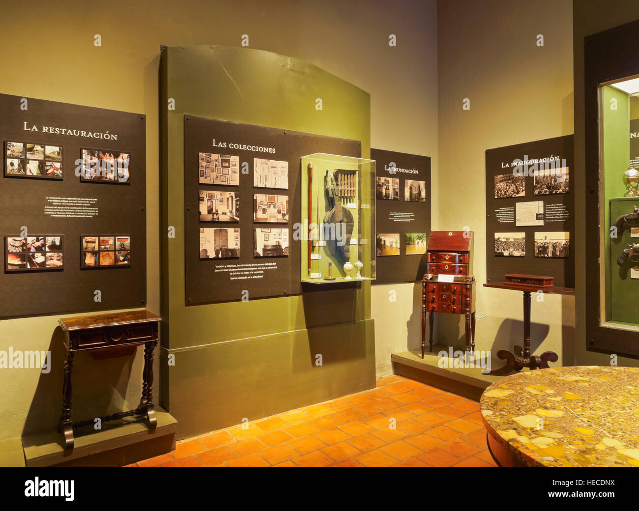 Argentinien, Provinz Buenos Aires, San Antonio de Areco, Innenansicht des Musée Ricardo Güiraldes Gaucho. Stockfoto